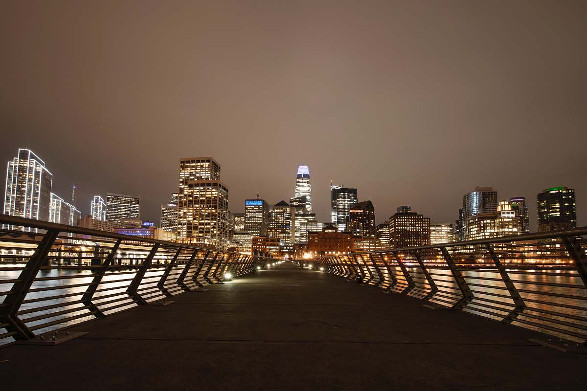 urban city during night downtown