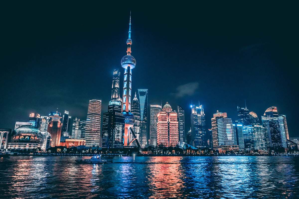 city city skyline nighttime town
