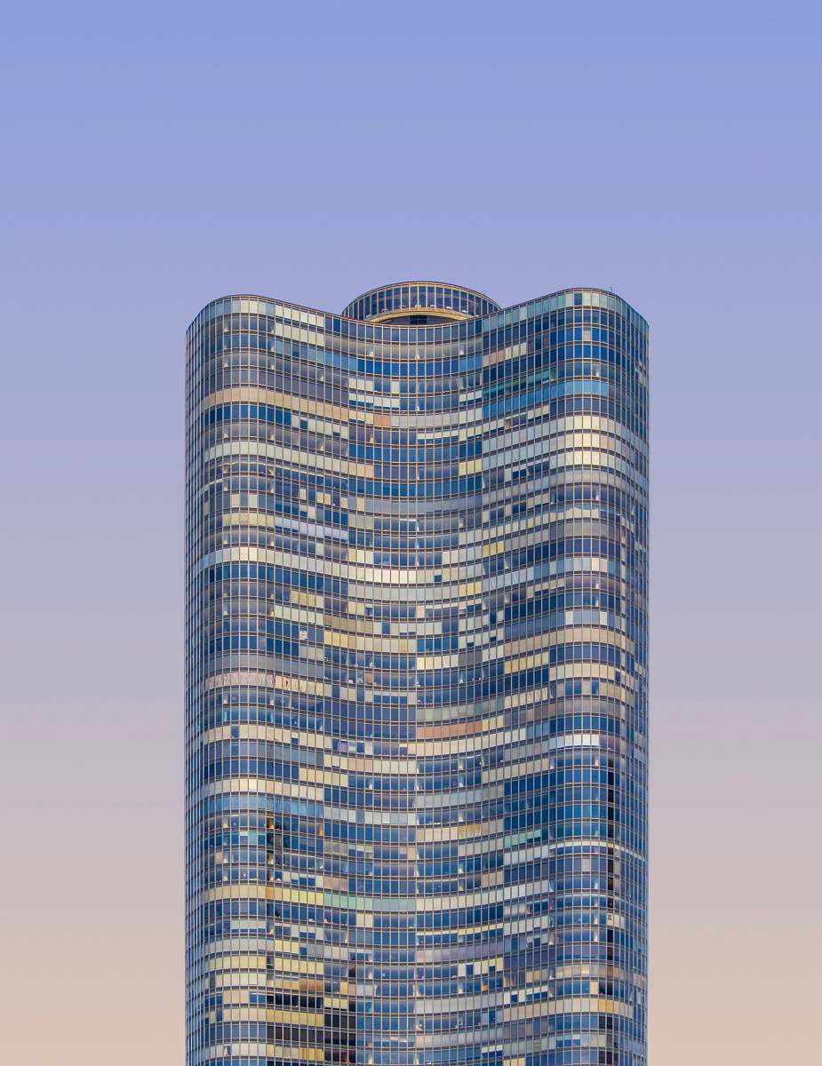 condo concrete building during golden hour housing
