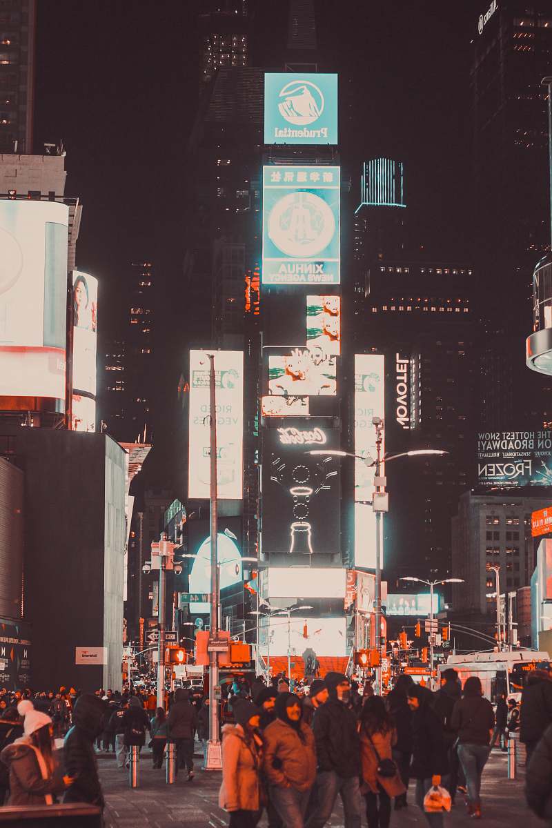 city crowd on road metropolis