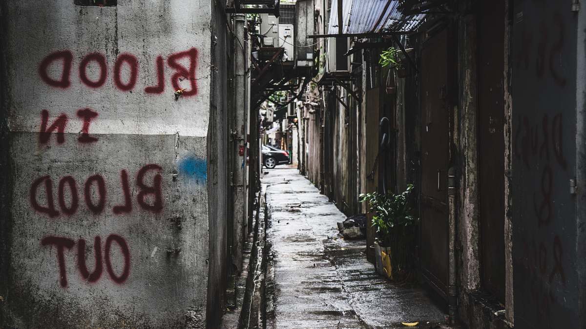 urban empty sidewalk at daytime street