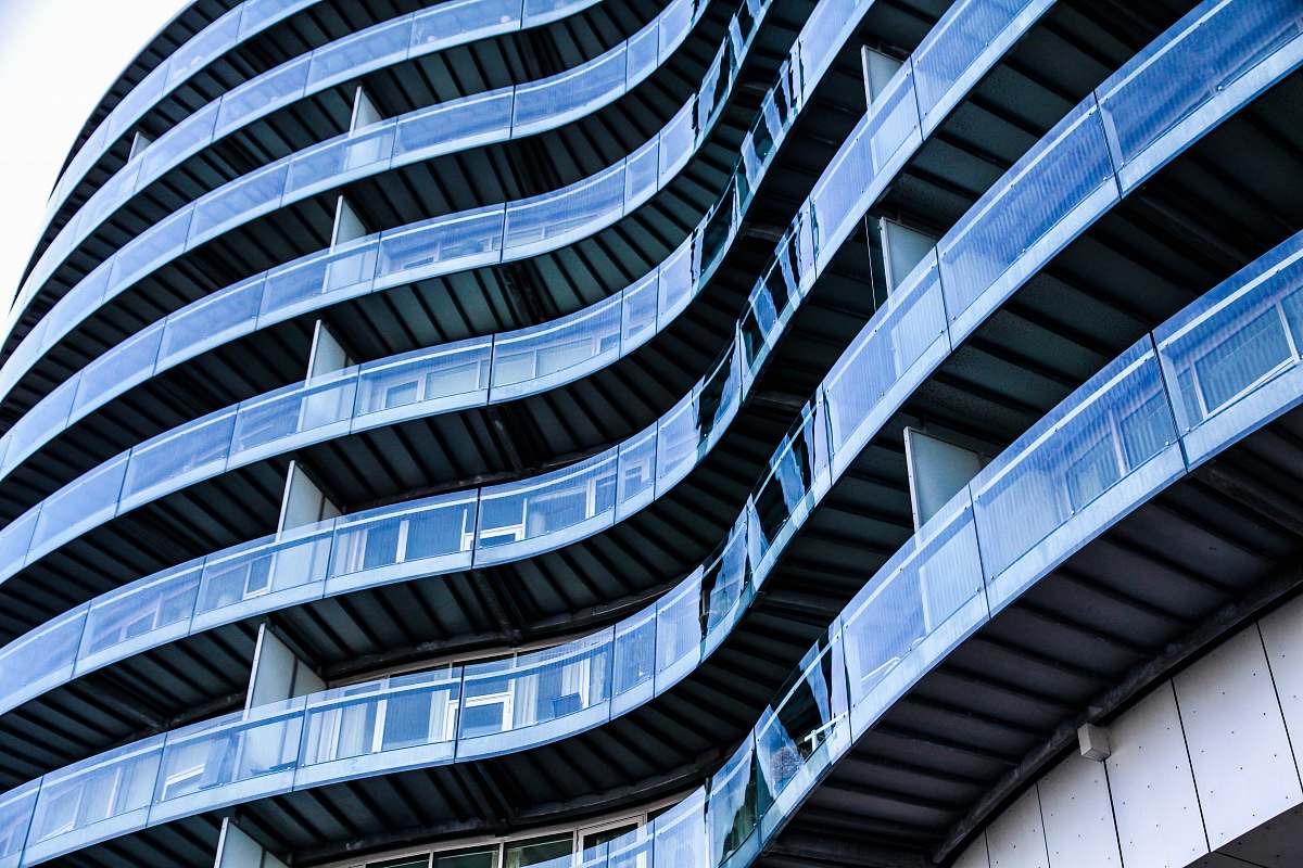 city gray and blue building high rise