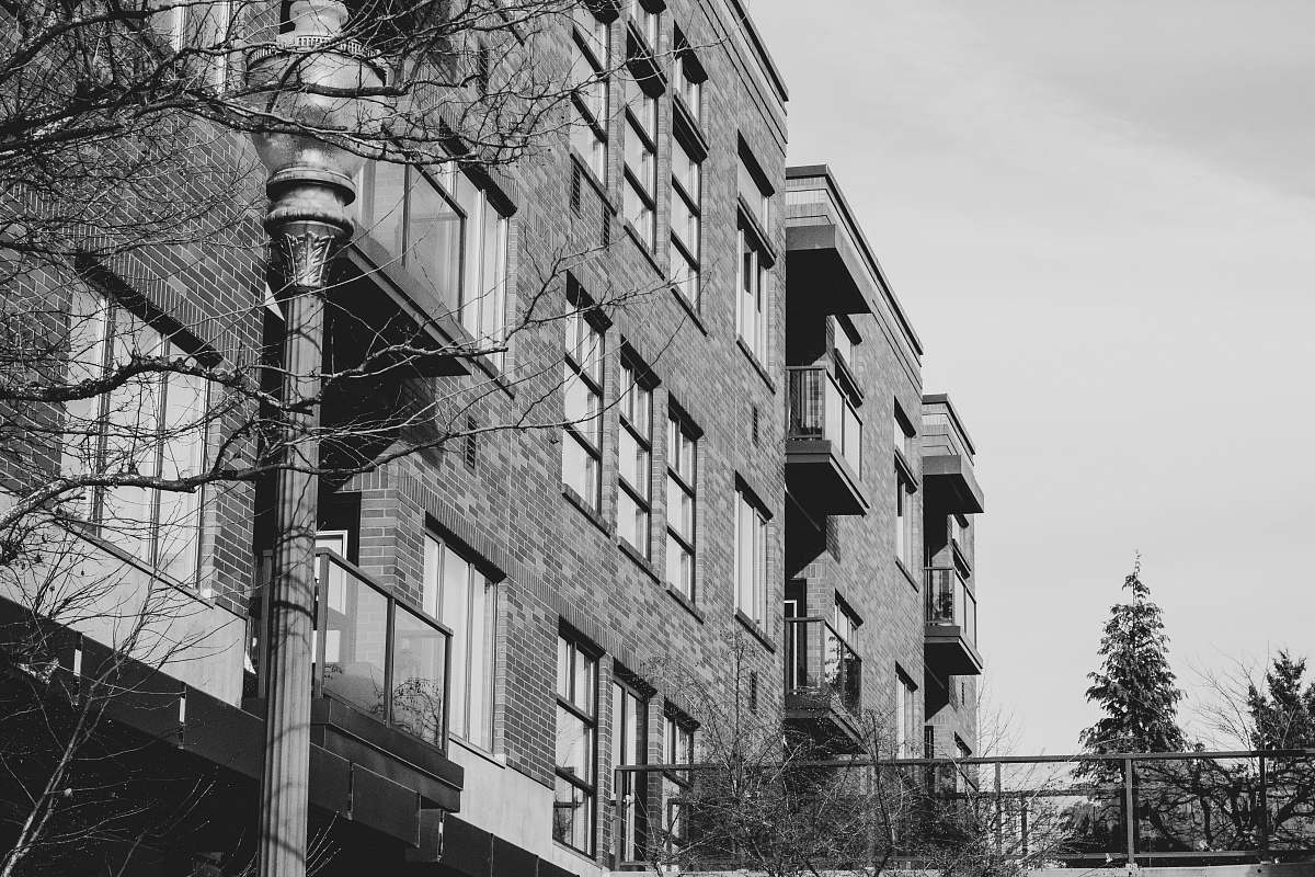 urban grayscale photo of buildings black-and-white