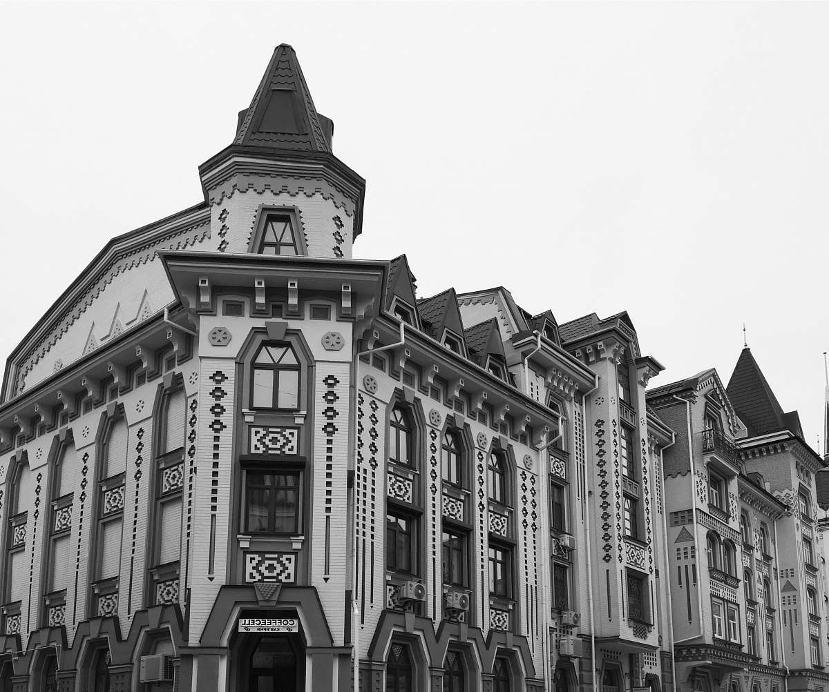city grayscale photography of building black-and-white