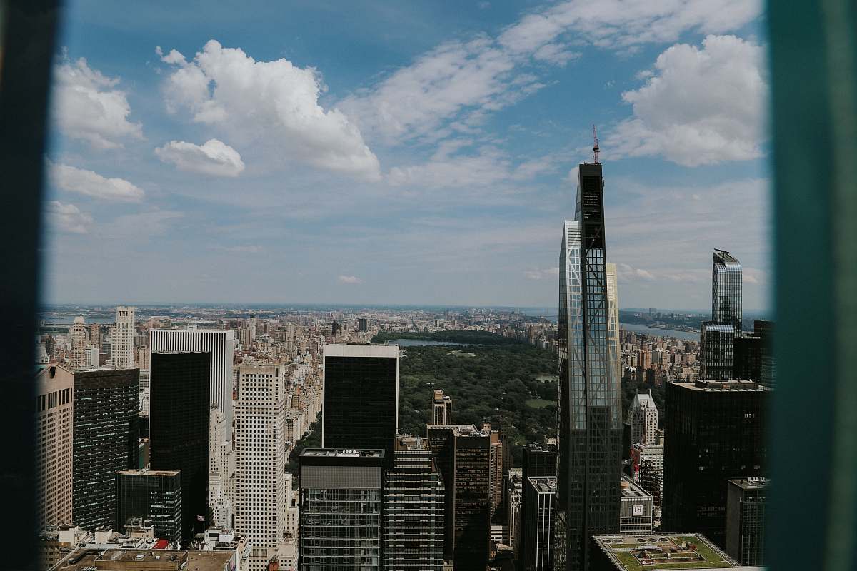 city high-angle photography of high-rise buildings urban