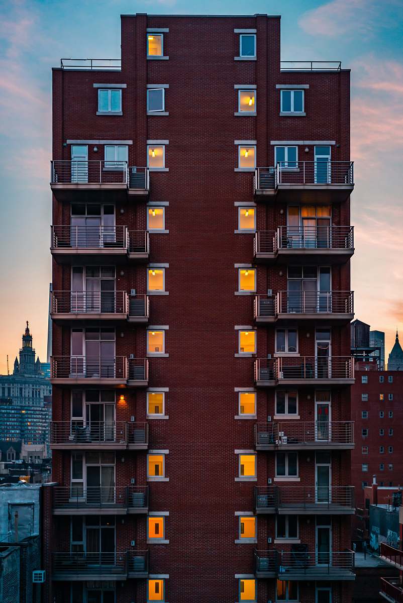 city high-rise building with balconies during day home decor
