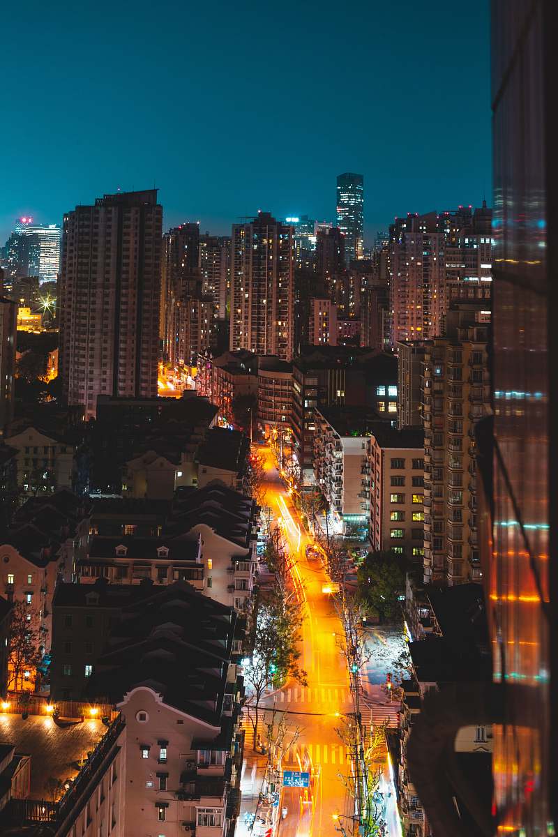 city lighted cityscape during nighttime metropolis
