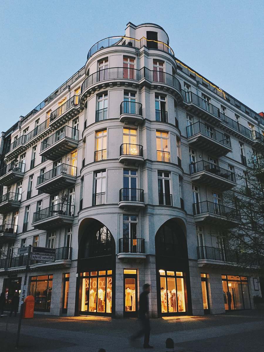 city lights in building urban