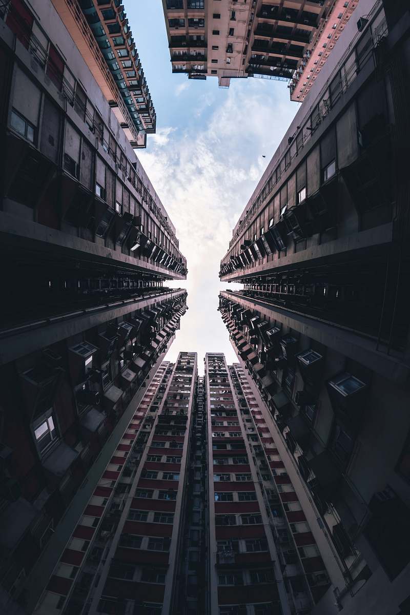 city low angle photography of highrise building high rise
