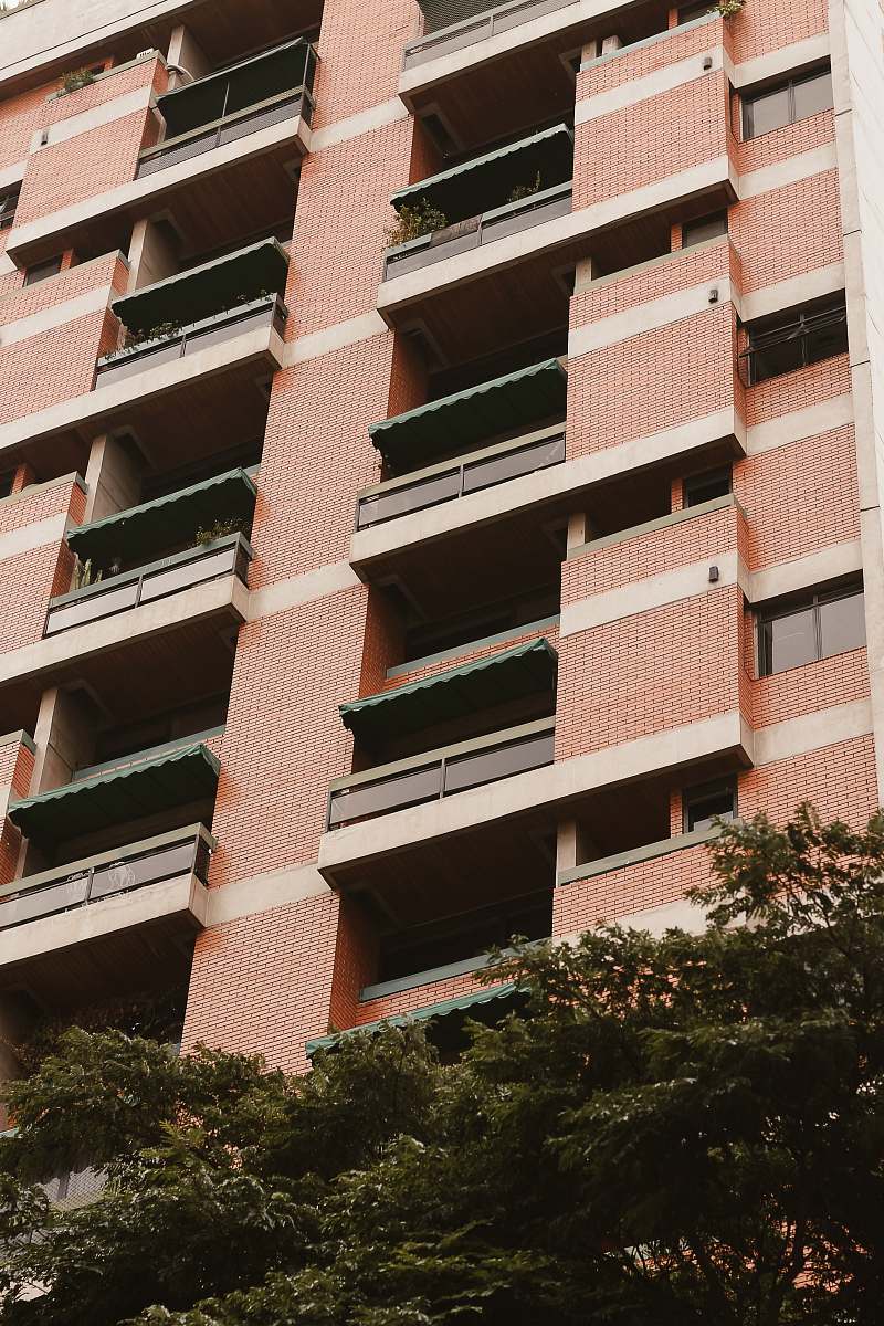 city pink concrete building high rise