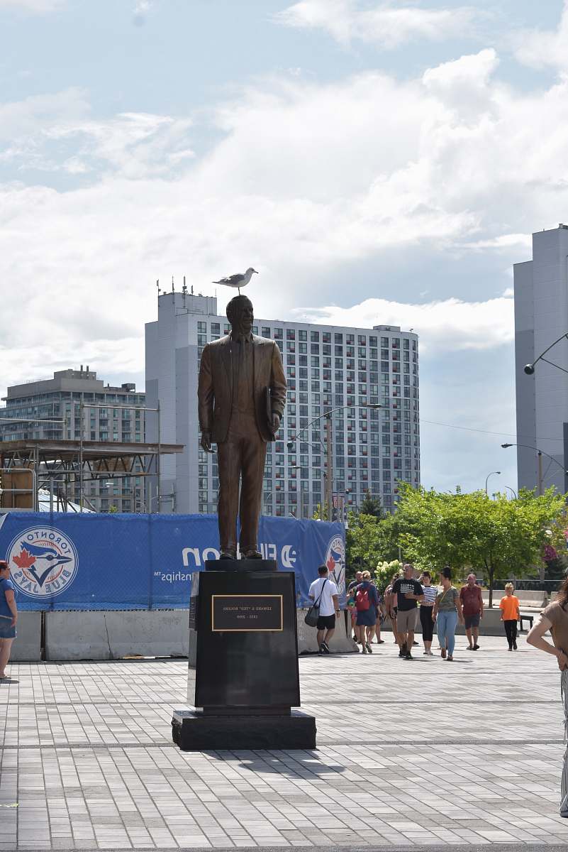 human statue of a man in the city person