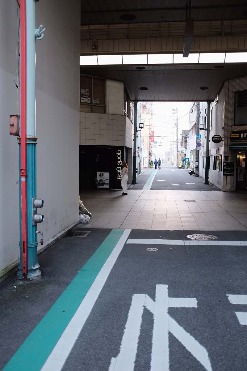 city subway with tiles at daytime road