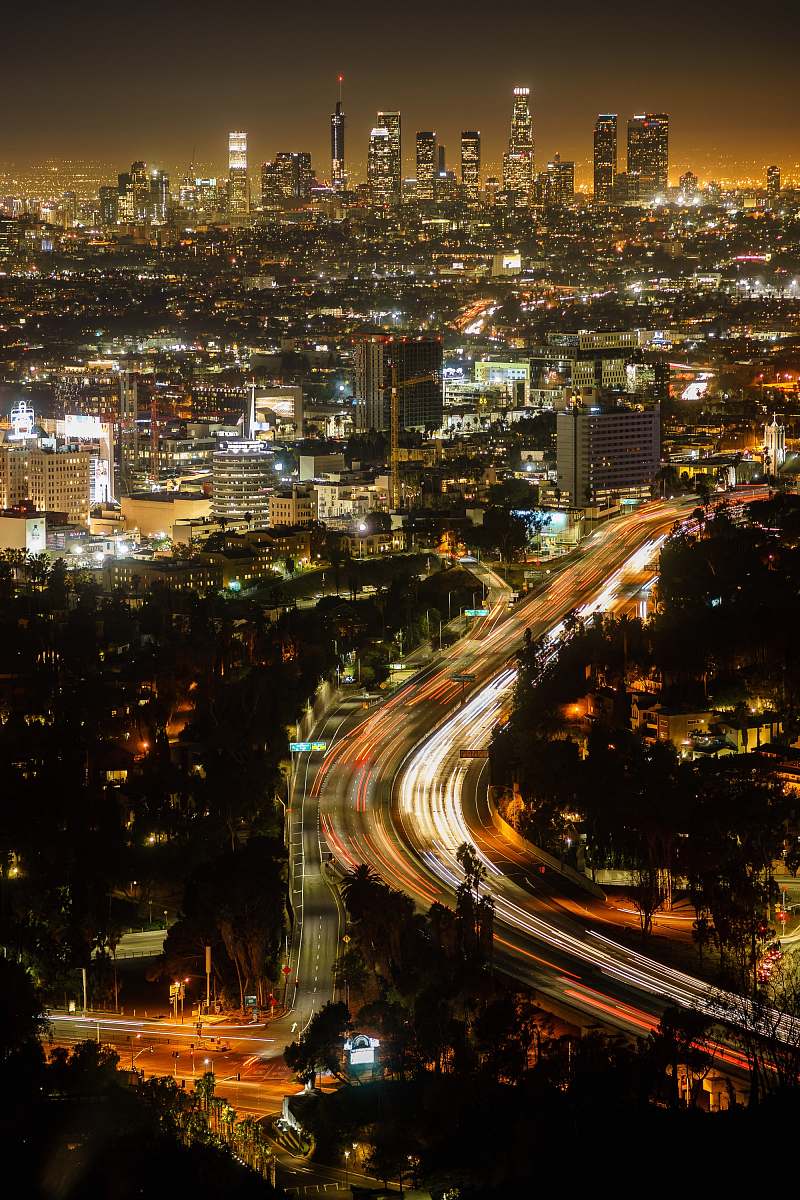 city time lapse photography of vehicle on road los angeles
