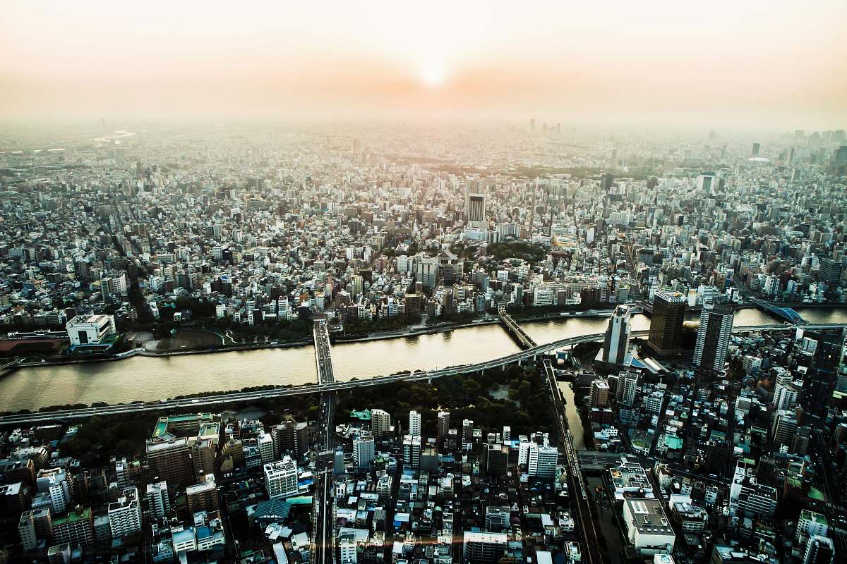 city top view photography of city building japan