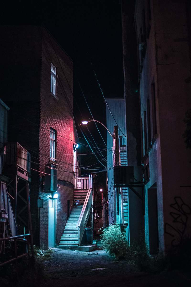city turned-on white street light road
