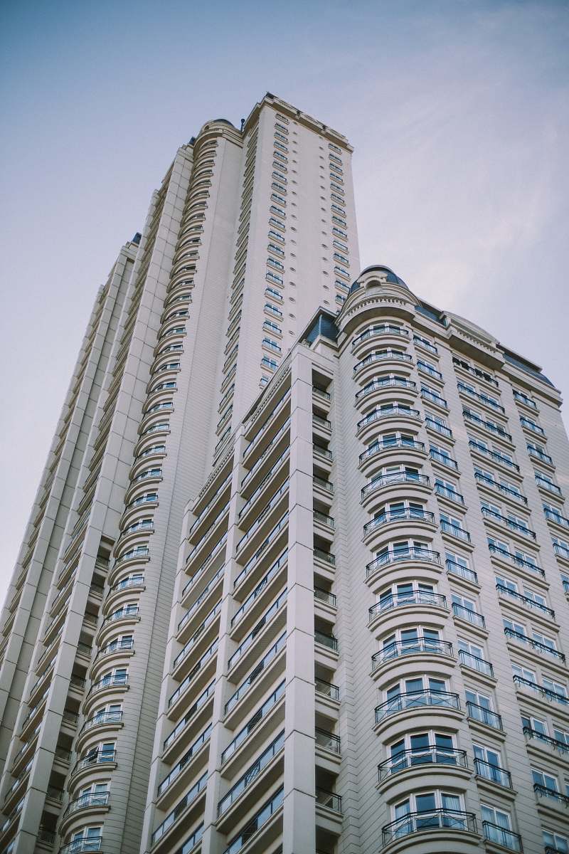 condo white concrete high-rise building housing