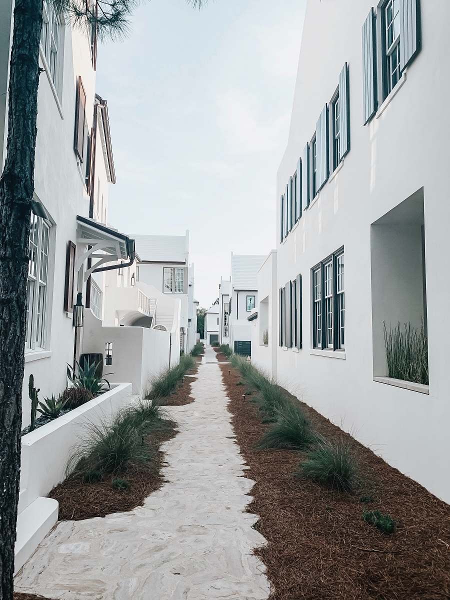 town white concrete houses street