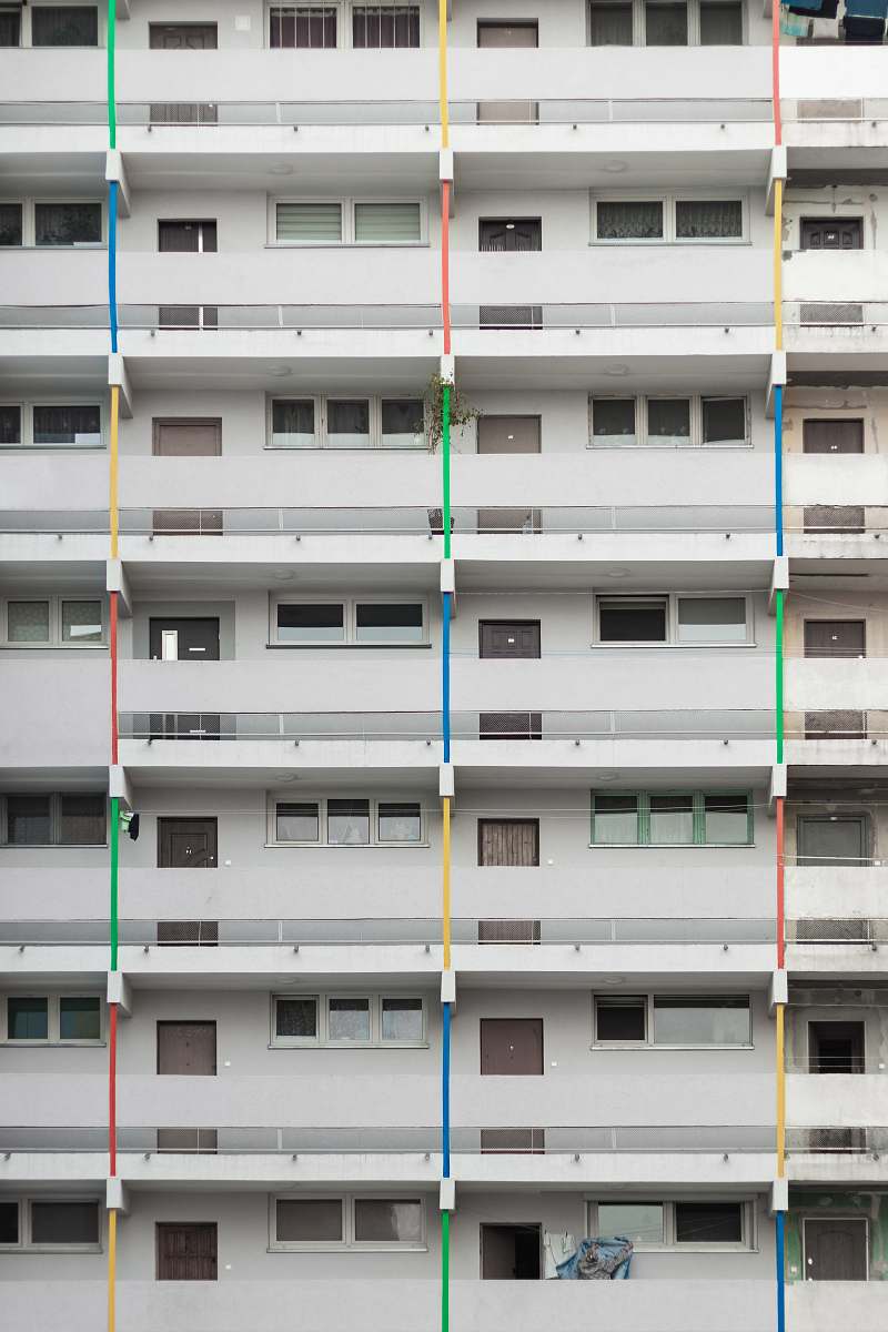 city white concrete multi-storey building urban