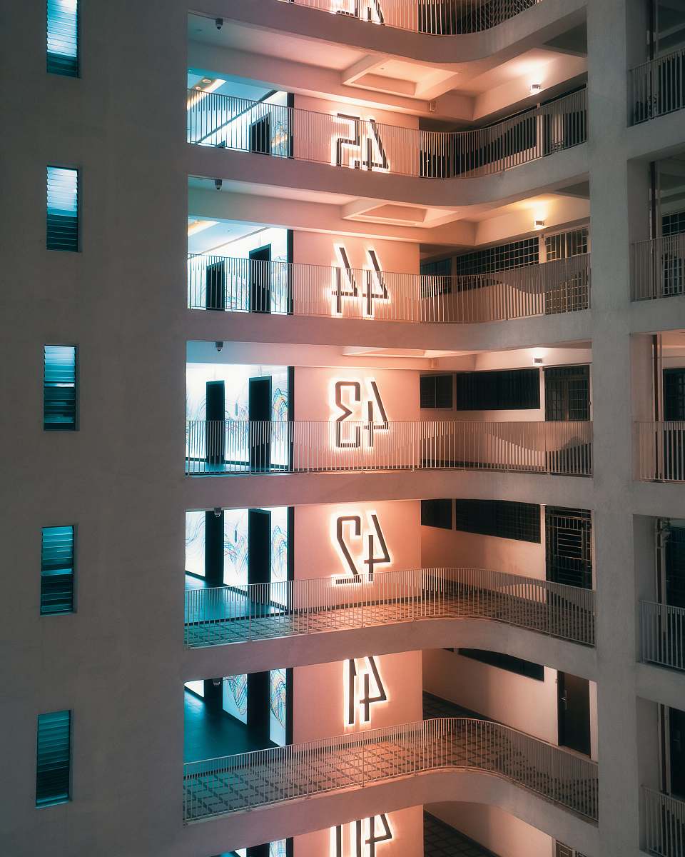 urban white painted building town