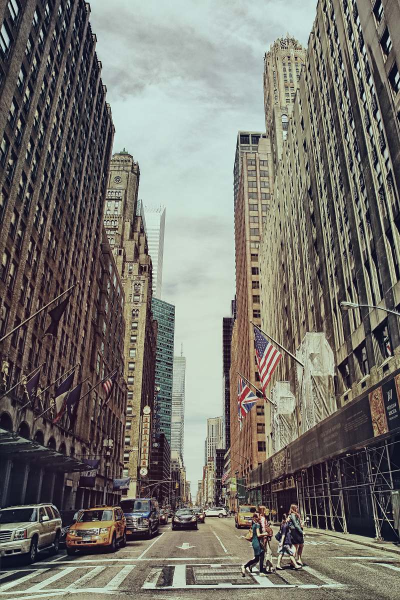 city woman walking on street urban