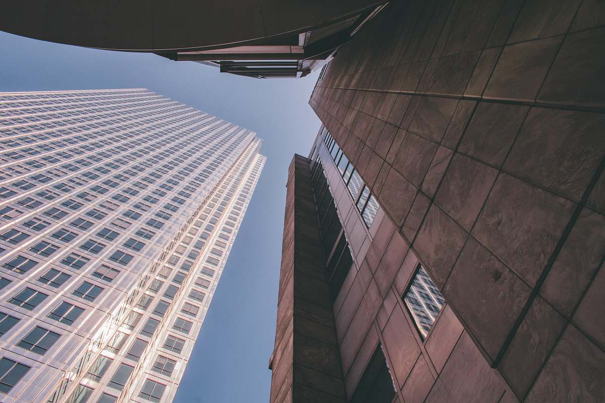 city worm's eye view photo of building urban