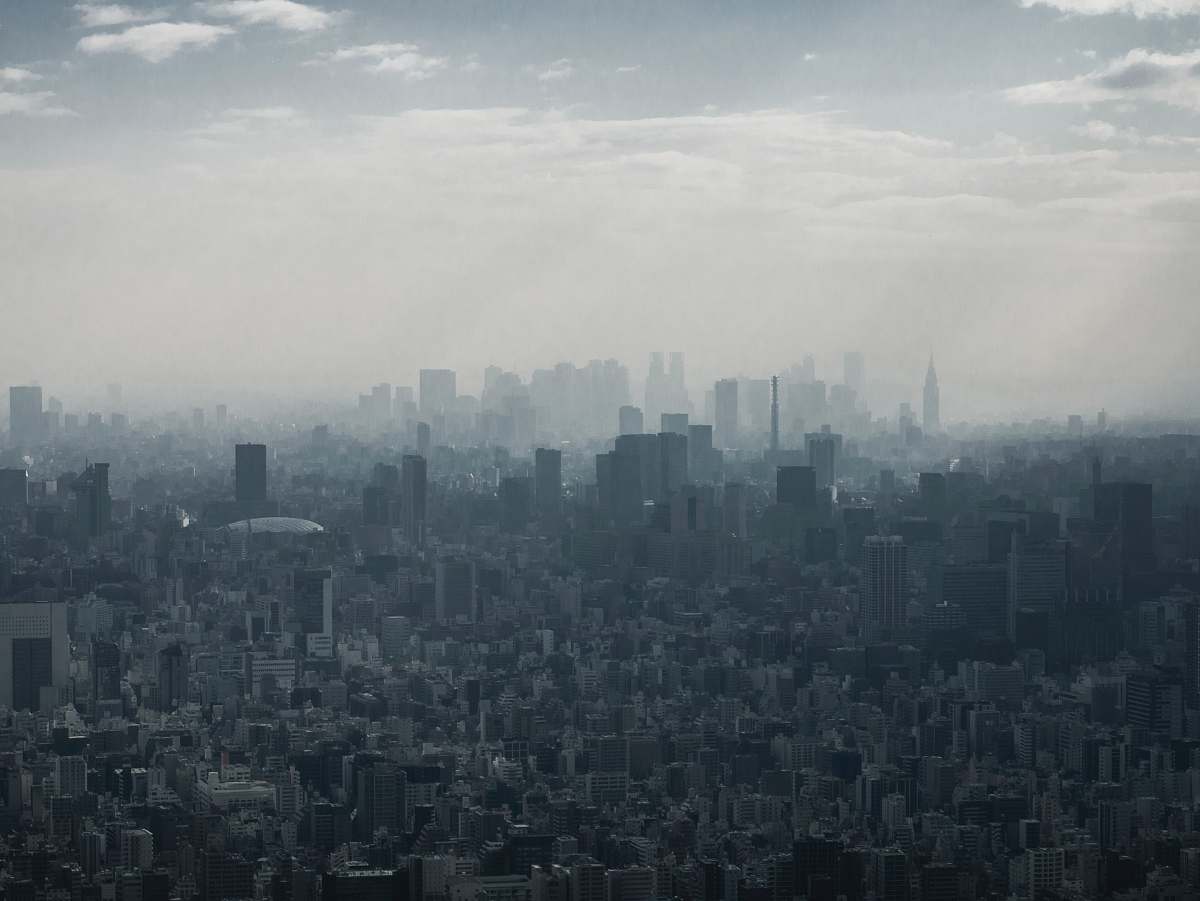 nature aerial photography of buildings grey