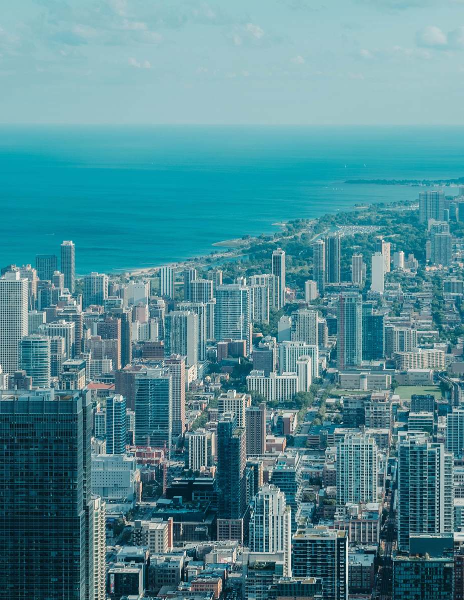 building aerial photography of concrete buildings town