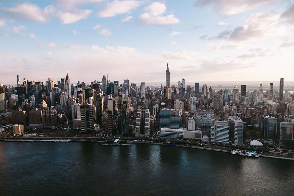 building aerial photography of Empire State building downtown