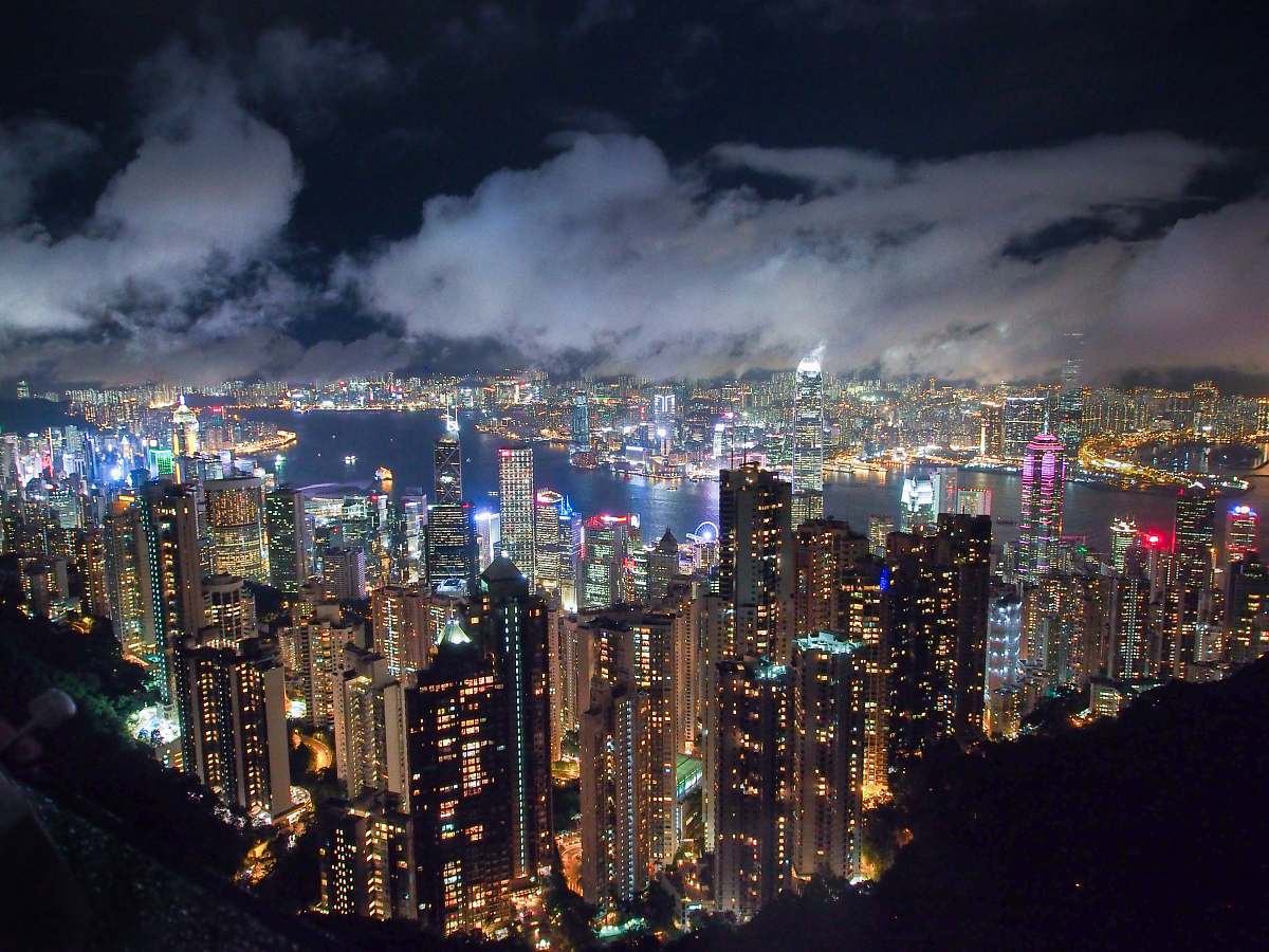 Urban Aerial Photography Of Highrise Building At Nighttime Building ...