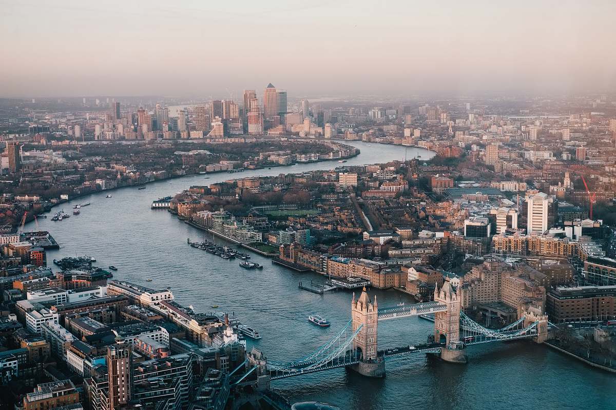london aerial photography of London skyline during daytime bridge