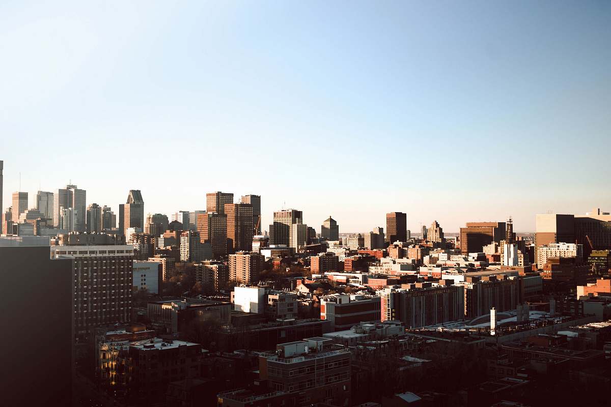 building aerial view of cityscape at daytime town