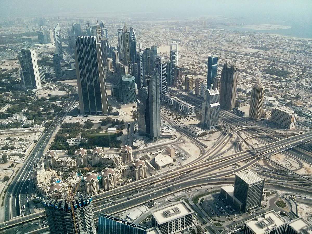 building aerial view of cityscape dubai
