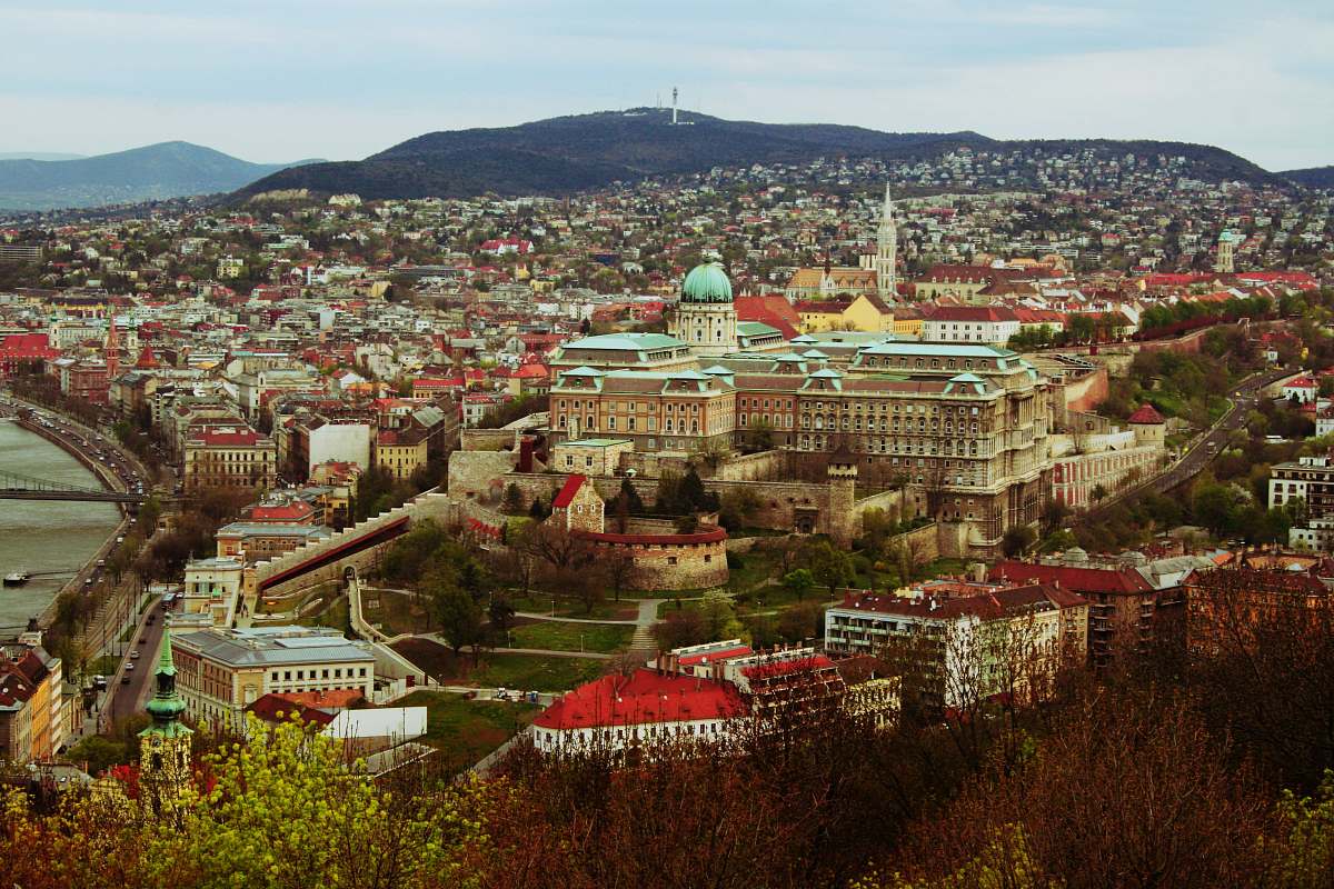 urban aerial view of old city during daytime town
