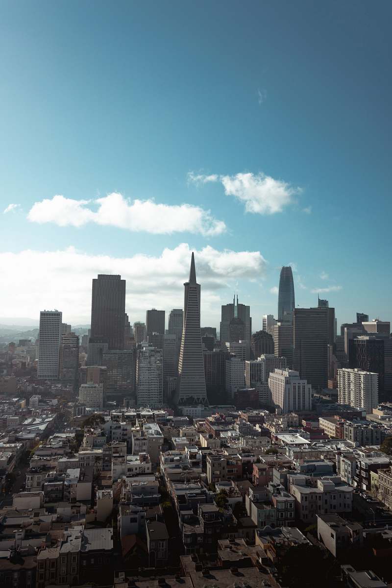 Experience the breathtaking beauty of a vibrant city skyline captured from an aerial perspective. This high-rise building photography showcases the harmonious blend of urban architecture and natural landscapes, offering a unique viewpoint that is perfect for real estate marketing, city guides, and environmental studies. Ideal for use in promotional materials, website banners, and editorial content that highlights the relationship between urban development and nature.