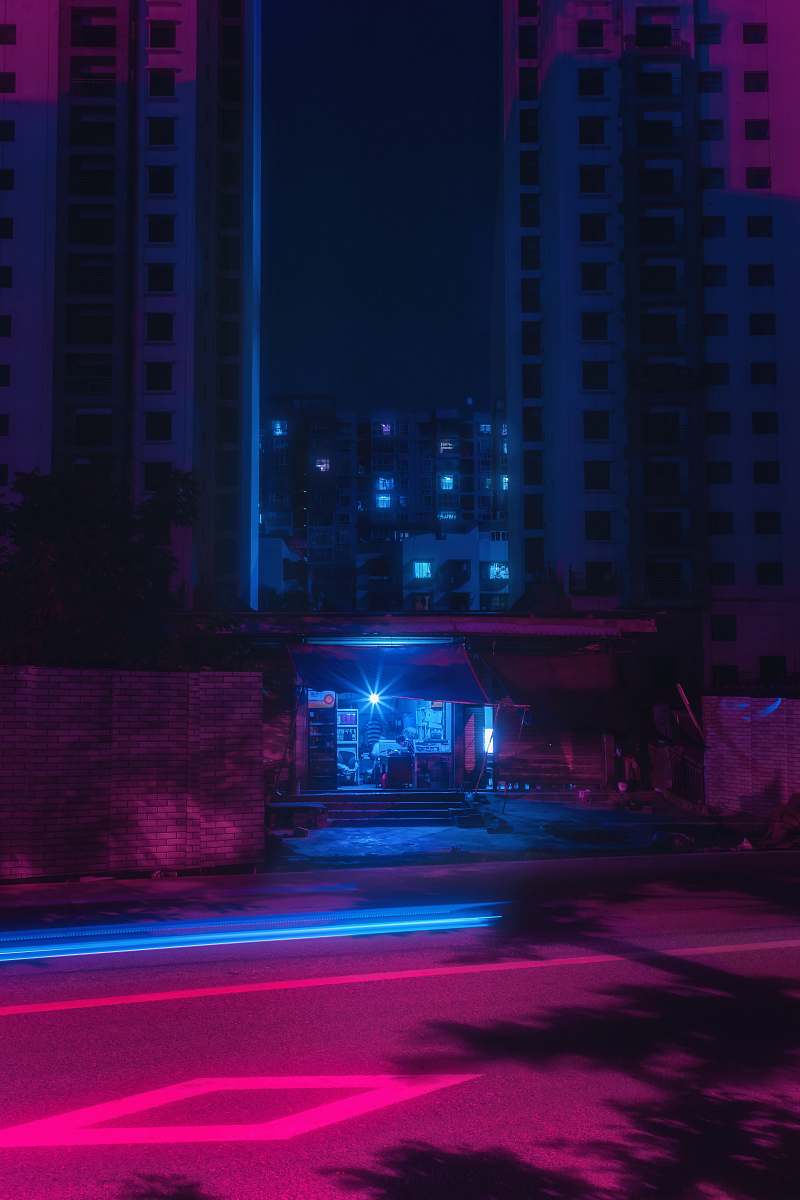 Metropolis Blue Light Building During Nighttime Lighting Image Free Photo
