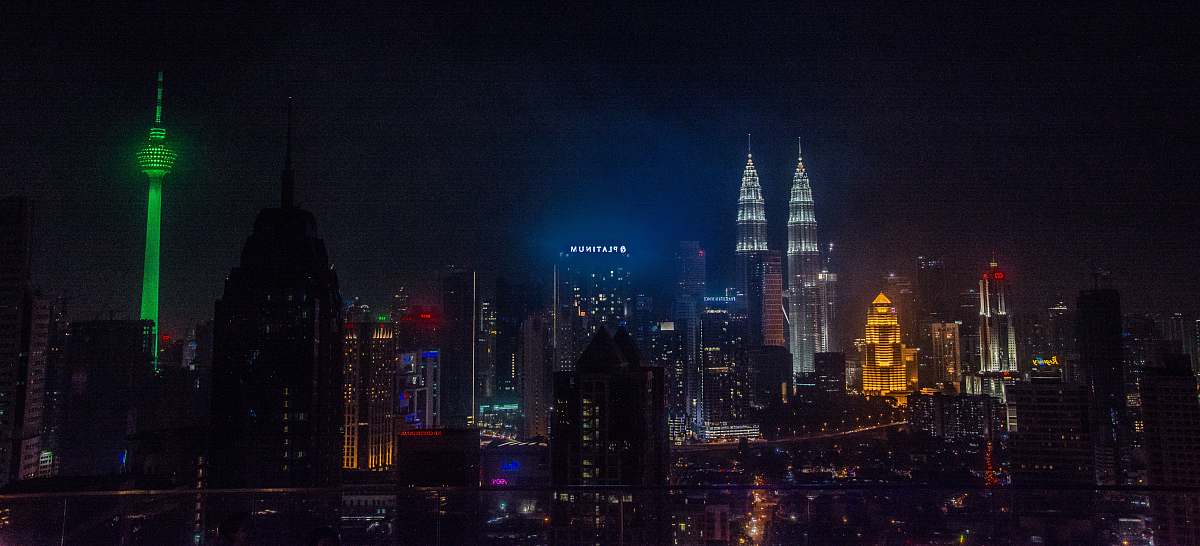 building city during night town