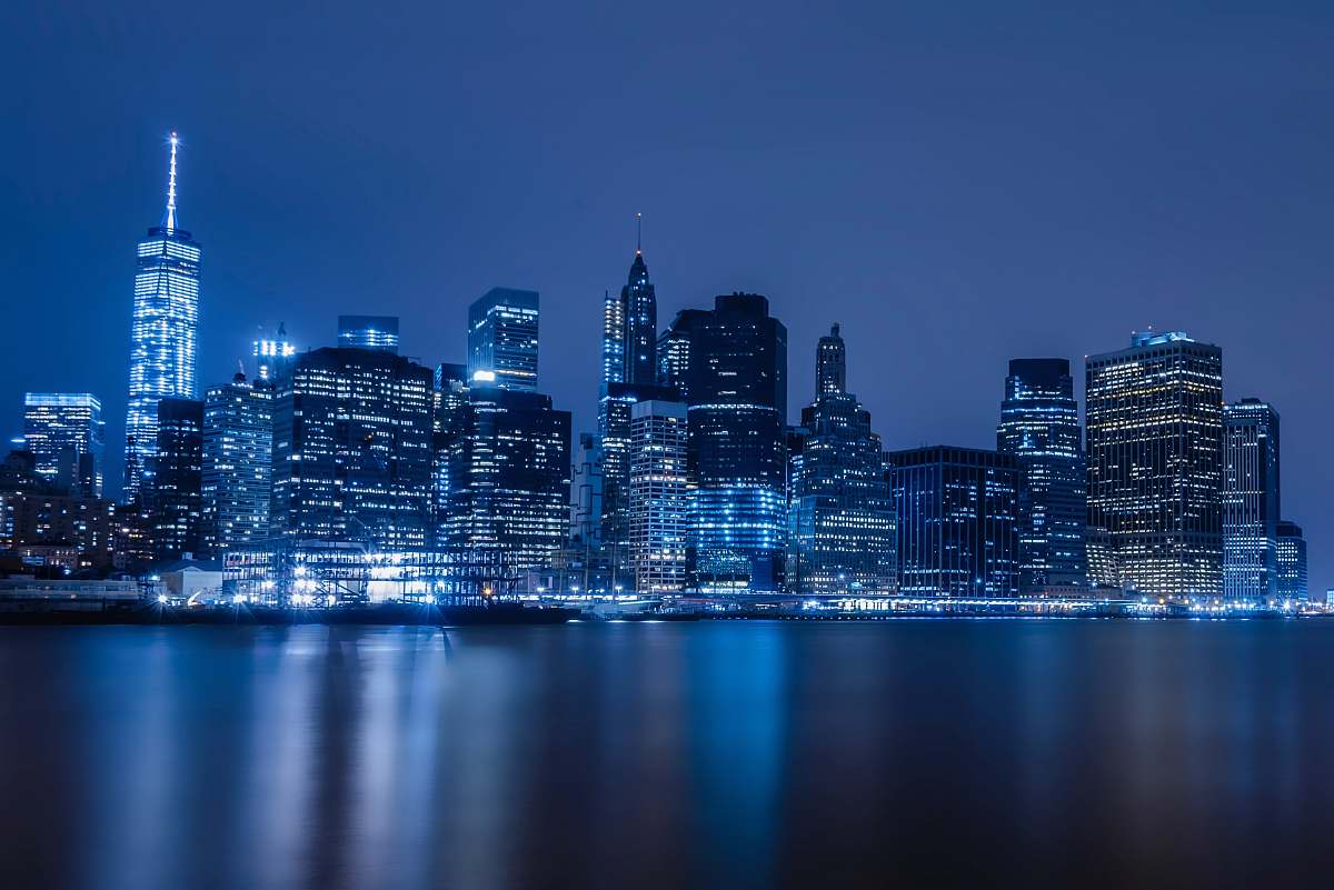 town cityscape at night building