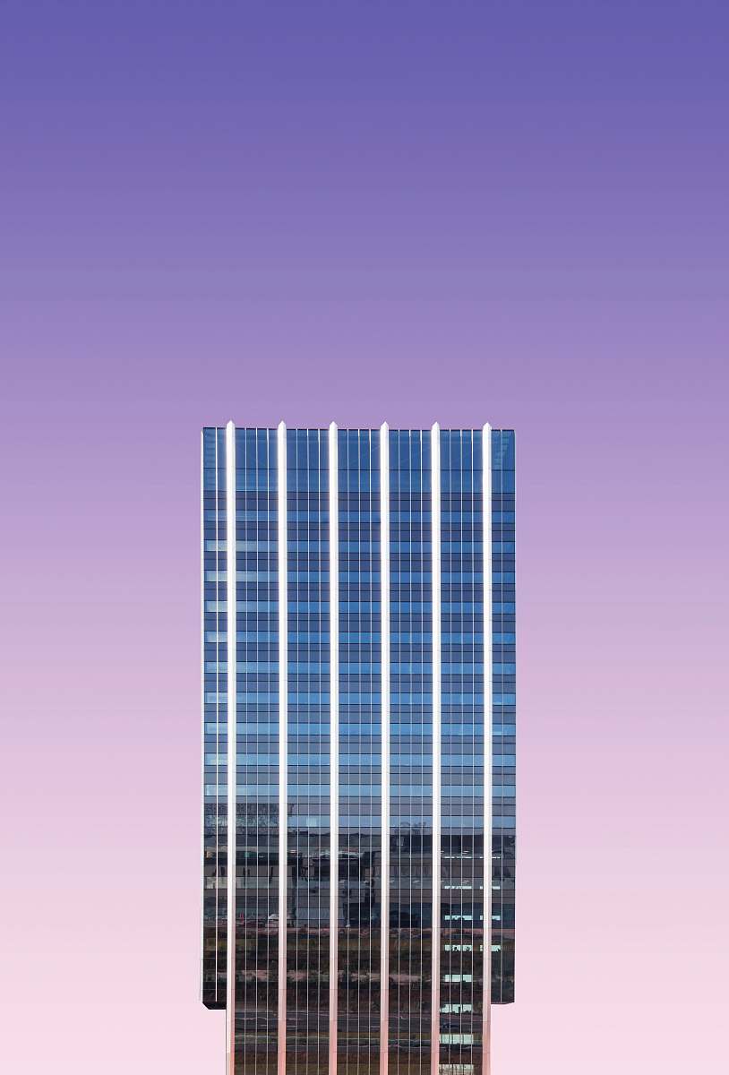 town curtained-glass building urban