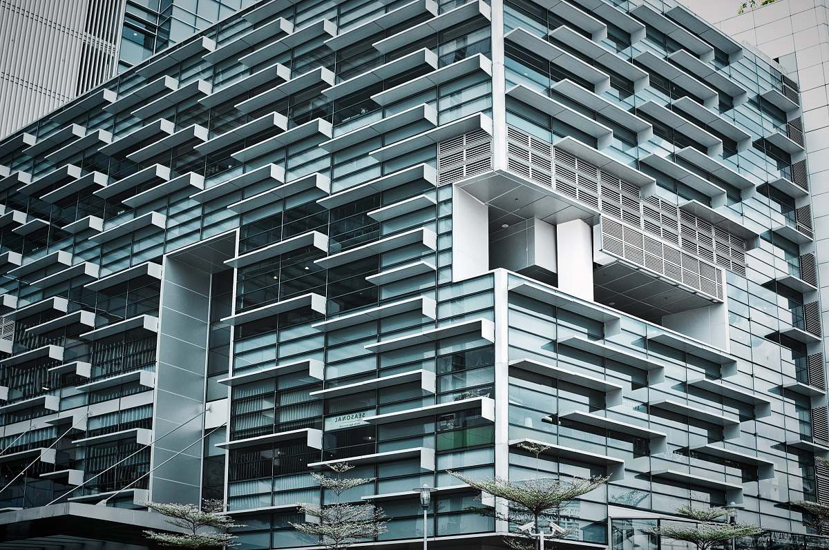 building gray building office building