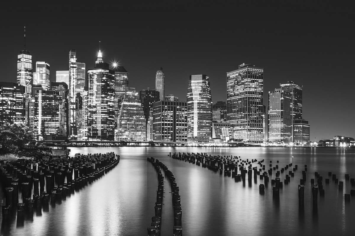 building grayscale photography of city buildings black-and-white