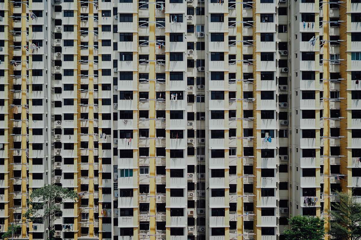 urban grey concrete building town
