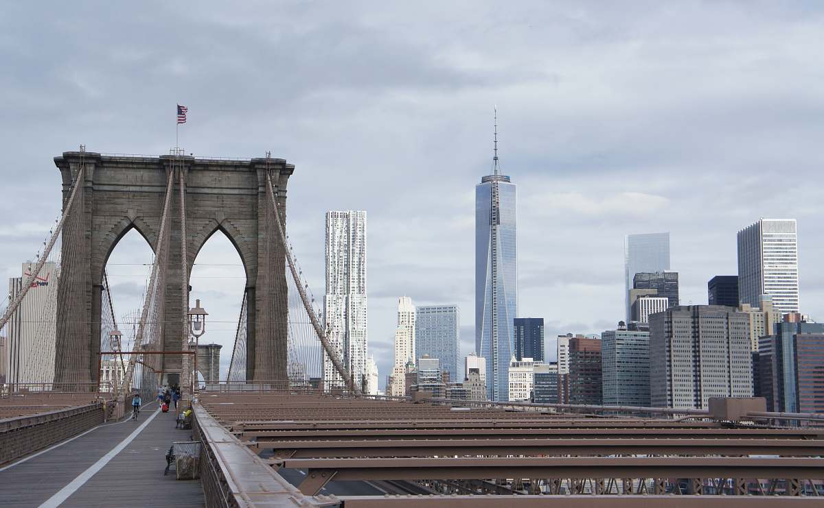 building landscape photography of Brooklyn Bridge, New York architecture
