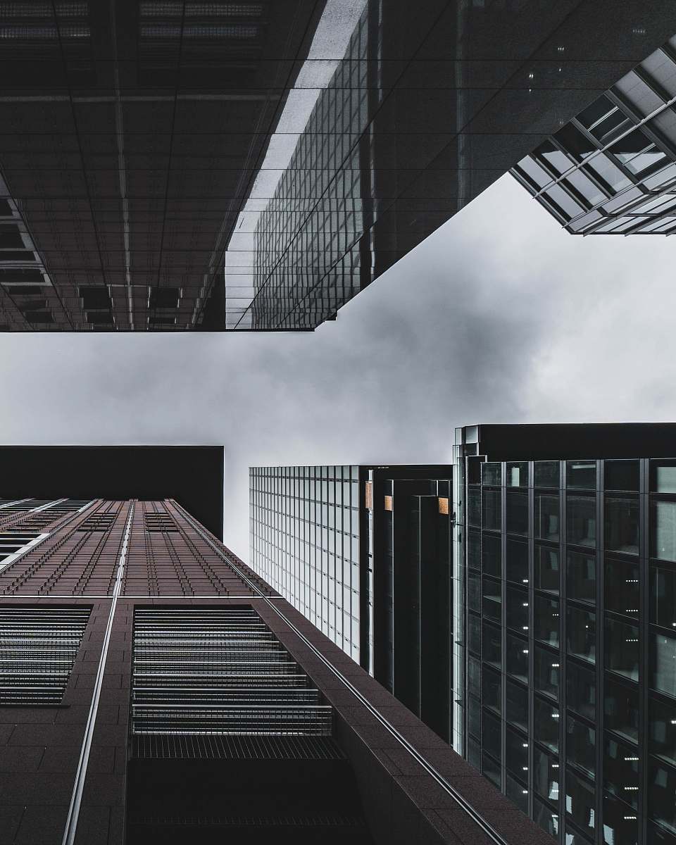 urban low angle photography of concrete buildings grey