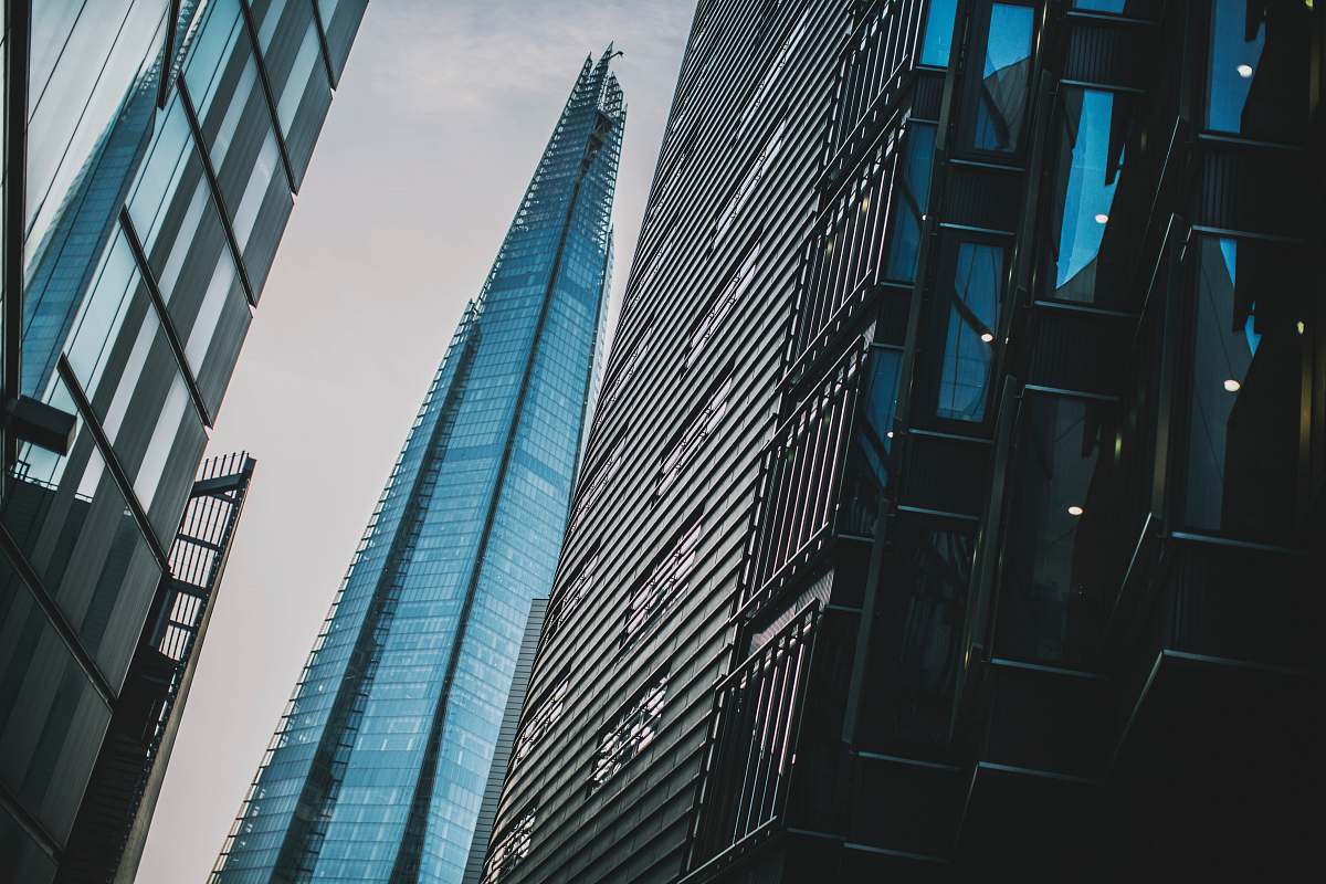 building low-angle photography of curtain wall building office building