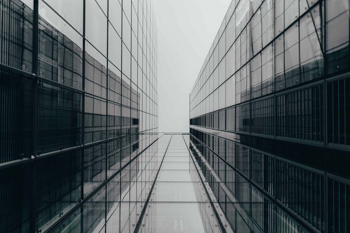 building low angle view of high rise buildings office building