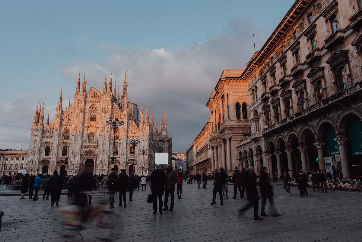 building Milan Cathedral, Italy downtown