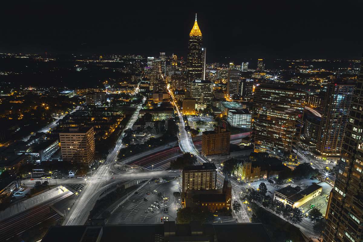 road New York City during nighttime atlanta