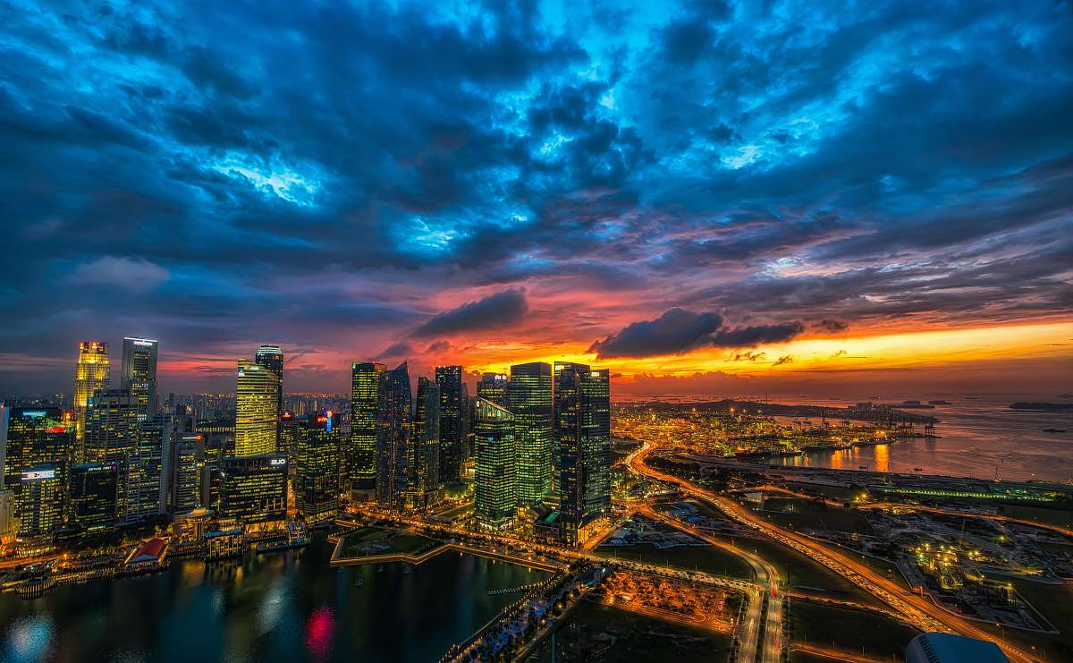 building skyscraper during golden hour sunset