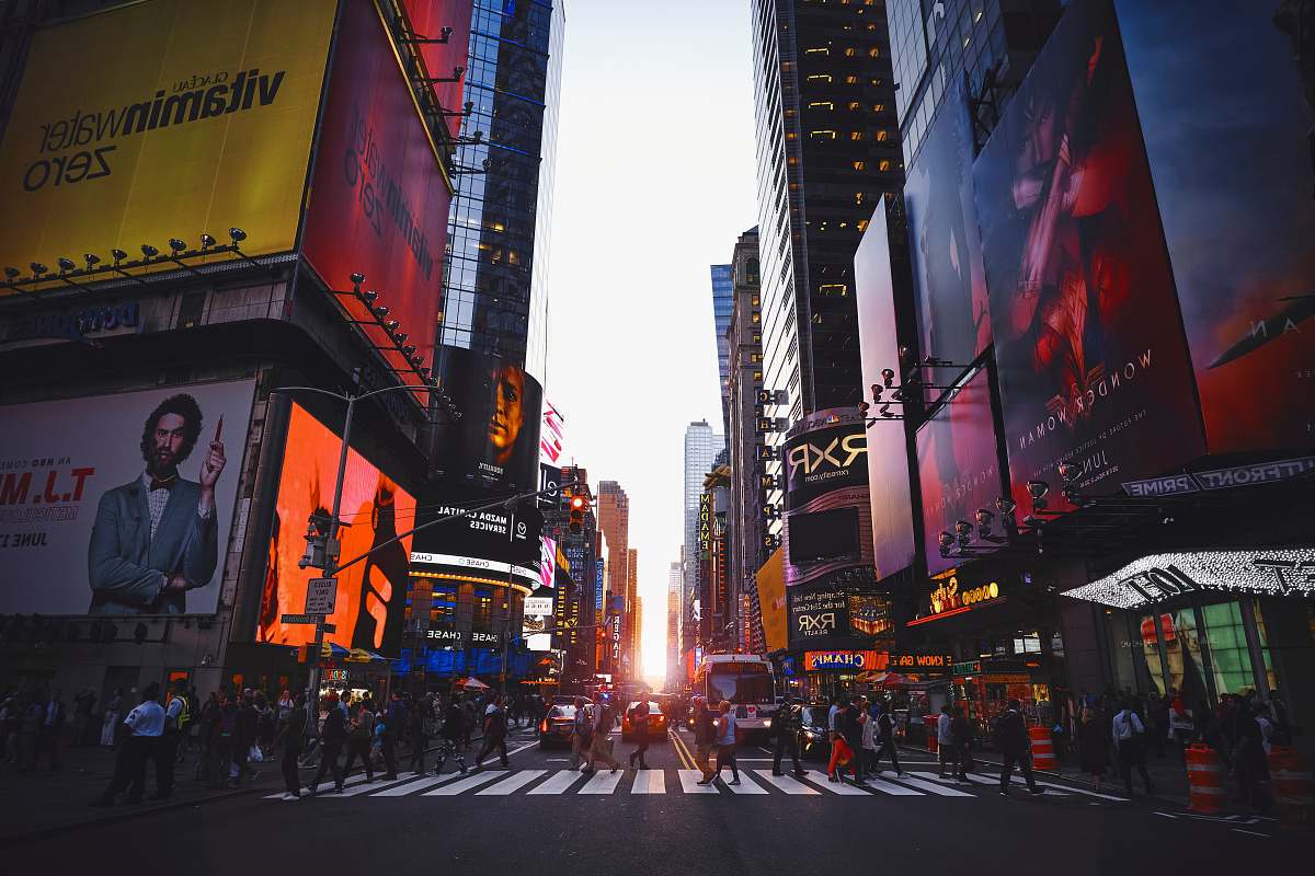 people Time Square, New York during daytime times square