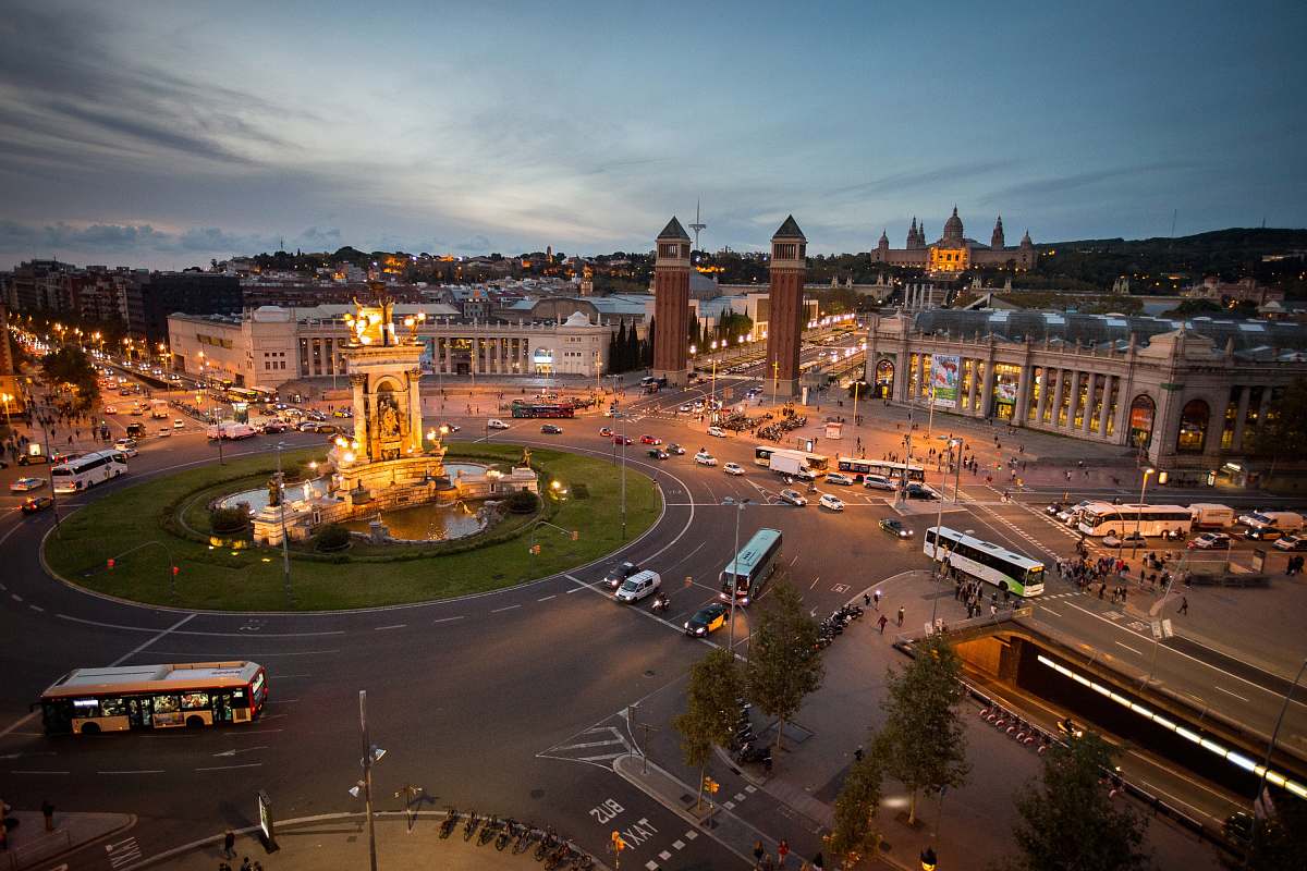 downtown town during golden hour building